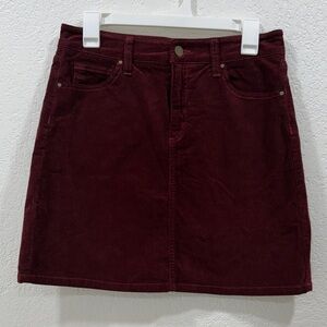 Market & Spruce Dark Red Mini Skirt